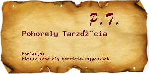 Pohorely Tarzícia névjegykártya